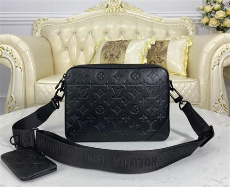 louis vuitton black duo messenger bag|Louis Vuitton duo sling bag.